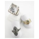 Group Of 5 Base Metal Rings. Size 5-5.75.