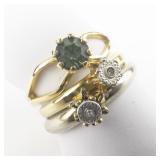 Group Of 5 Base Metal Rings. Size 5-5.75.