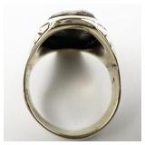 Onyx Soldier Cameo 14K Ring. Size 5.25 - 5.5.