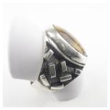 Rafel Melendez Oval Tiger Eye Sterling Silver Ring. Size 7.75 - 8.