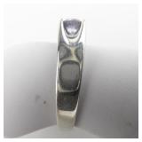 Taxco, Mexico 3 Stone (CZ?) Channel Set Sterling Silver Ring. Size 4.75 - 5.