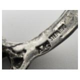 Organic Oval Cut Citrine (?) Sterling Silver Ring. Size 6.25 - 6.5.