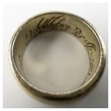 "One Ring To Rule Them All" ***Lord Of The Rings***Sterling Silver Ring. Size 7.5 - 7.75.