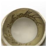 "One Ring To Rule Them All" ***Lord Of The Rings***Sterling Silver Ring. Size 7.5 - 7.75.