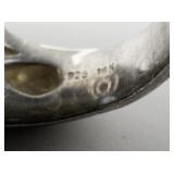 Gabrielle Bruni Beautiful Bezel Set Blue Topaz With Beaded Border Sterling Silver & 14K Ring. Size 6.5 - 6.75.