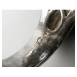 Gabrielle Bruni Beautiful Bezel Set Blue Topaz With Beaded Border Sterling Silver & 14K Ring. Size 6.5 - 6.75.