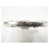 Taxco, Mexico Textured Twisted Sterling Silver Bangle.