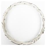 Taxco, Mexico Textured Twisted Sterling Silver Bangle.