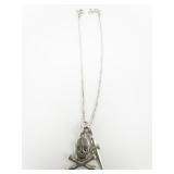 Skull Bones & Dagger Sterling Silver Anklet .