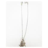 Skull Bones & Dagger Sterling Silver Anklet .