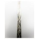 MILOR Double Sided Fancy Sterling Silver Herringbone Bracelet. Italy