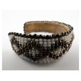 Native American Or Mayan(?) Pair Of Beaded Loom Cuff Bracelets.