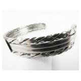 Twisted Stainless Steel Cuff Bracelet.