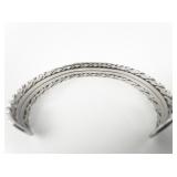 Twisted Stainless Steel Cuff Bracelet.