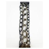 Chunky Triple Chain Stainless Steel Chain Bracelet .