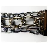 Chunky Triple Chain Stainless Steel Chain Bracelet .