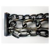 Chunky Triple Chain Stainless Steel Chain Bracelet .