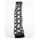 Chunky Triple Chain Stainless Steel Chain Bracelet .