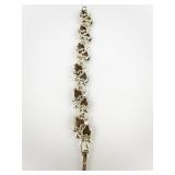 Brown Leaf Yellow Base Metal Bracelet.