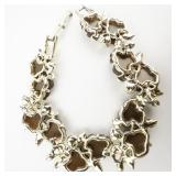 Brown Leaf Yellow Base Metal Bracelet.