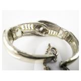 Interlocking Loop Design Rhinestone Yellow Base Metal Hinged Cuff Bracelet.