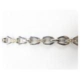 CZ Accented Base Metal Link Bracelet.