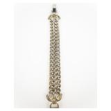 Sperry Chunky Stainless Steel Double-Chain Bracelet.
