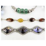 Group of 5 Base Metal Bracelets.