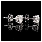 14k White Gold ***1.15ct Total Weight*** Lab Grown Diamond Stud Earrings IGI LAB REPORT - Retail Value $1200. Low Reserve!!!