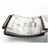 Rita A Benally (Inlay) & Ella Cowboy (Silver) Turquoise, Jet, Mother-Of Pearl & Coral Inlay Sterling Silver Stretch Watch Strap. 18Mm Lug Width.