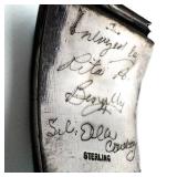 Rita A Benally (Inlay) & Ella Cowboy (Silver) Turquoise, Jet, Mother-Of Pearl & Coral Inlay Sterling Silver Stretch Watch Strap. 18Mm Lug Width.