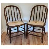 Pair of Nice Vintage Needlepoint Seated Chairs