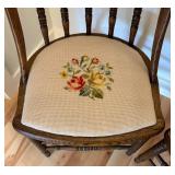 Pair of Nice Vintage Needlepoint Seated Chairs