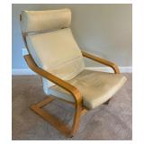 Ikea Poang Chair with Ottoman