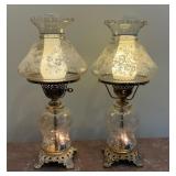 Pair of Pretty Vintage Parlor Lamps