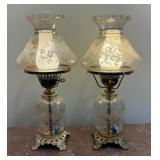 Pair of Pretty Vintage Parlor Lamps