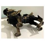 Cast Brass Temple Foo Dog Sculpture