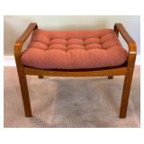Bentwood Lounge Chair with Ottoman in Rosewood & Original Fabric by Fredrik A. Kayser for Vatne Møbler, Denmark