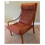 Bentwood Lounge Chair with Ottoman in Rosewood & Original Fabric by Fredrik A. Kayser for Vatne Møbler, Denmark