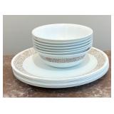 Seven Corelle Plates and Bowls