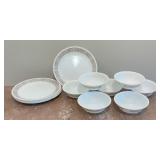 Seven Corelle Plates and Bowls