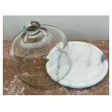 Dutch Garden Marble Based Cheese Dome
