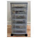 Organizational Cart with Crafting Supplies