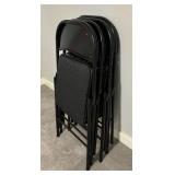 Four Metal Folding Chairs