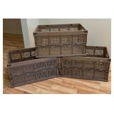 Four Foldable Storage Crates