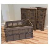 Four Foldable Storage Crates
