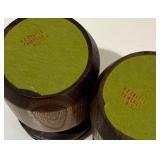 Six Vintage Wooden Candle Holders
