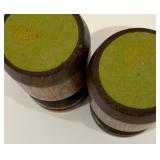 Six Vintage Wooden Candle Holders