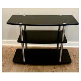 Three Tiered Black Media Stand