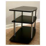 Three Tiered Black Media Stand
